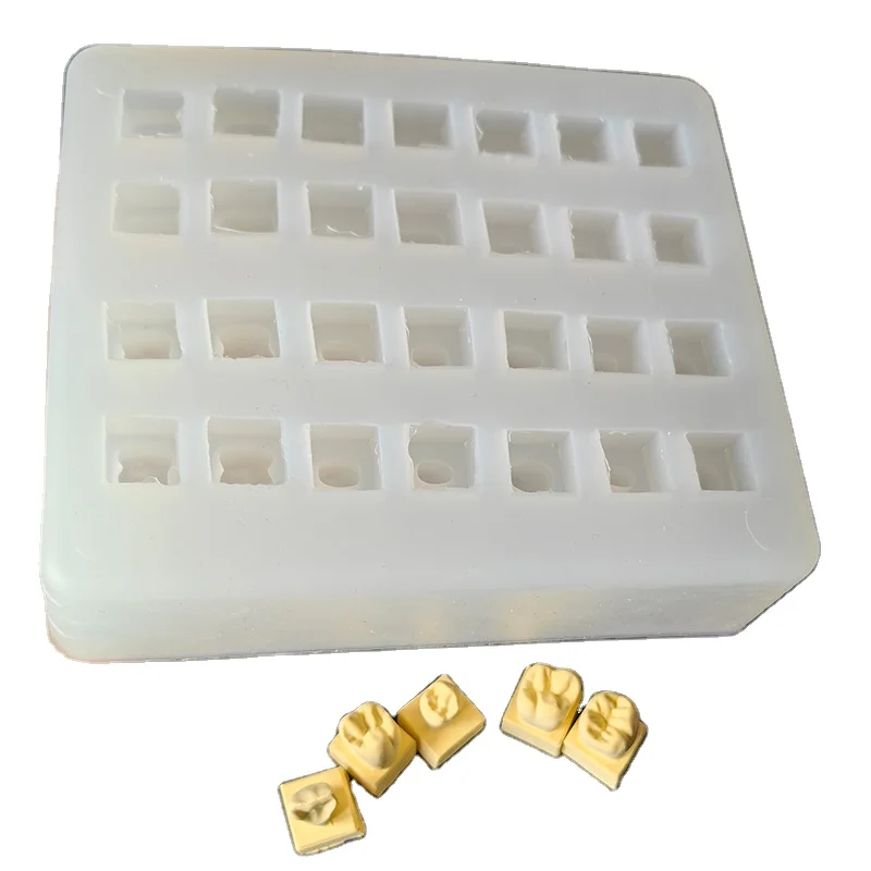 Teeth Silicone Rubber Female Mold 1.2 Times Tooth Model Mould with Base