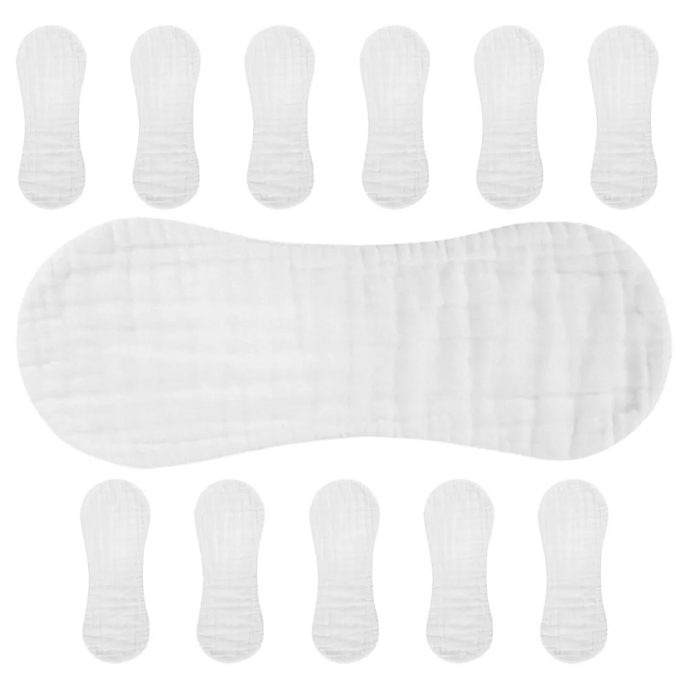 

12Pcs Baby Diaper Liners Gauze Muslin Soft Breathable Washable Reusable Newborn Toddler Washcloths Cloth Diapers Baby Towels