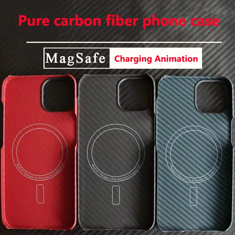 

New Magsafe Phone Case for Iphone 14 Pro Max Ultra-Thin Magnetic Aramid Fiber Mobile Phone Protection Back Cover for Mag Safe