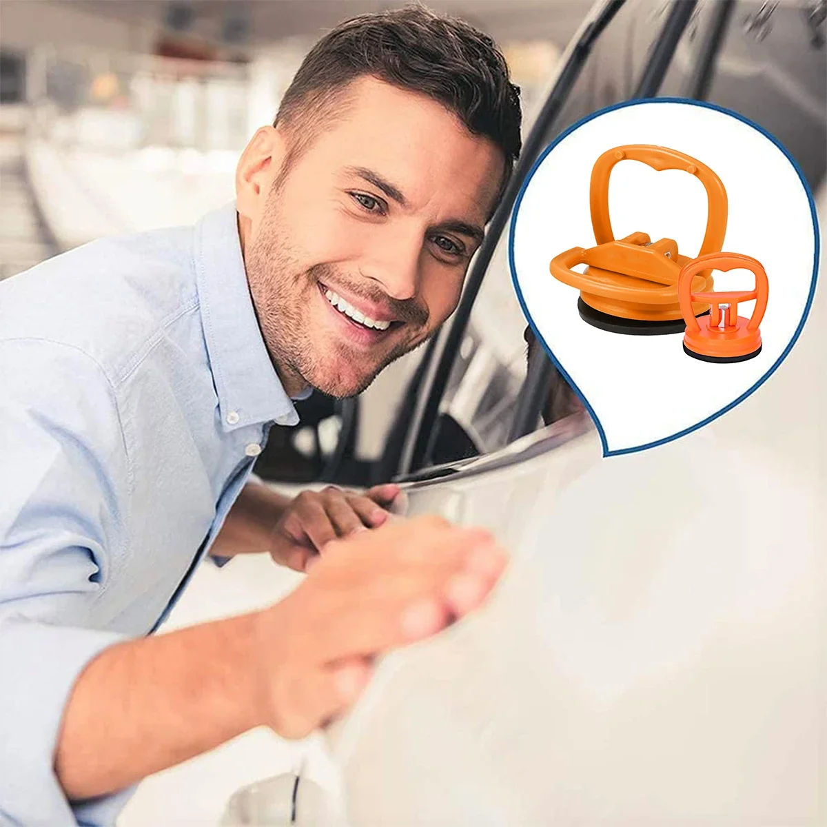 Extractor de abolladuras de coche, herramienta de eliminación de abolladuras, Kit de reparación de succión de coche, elevador de mango para