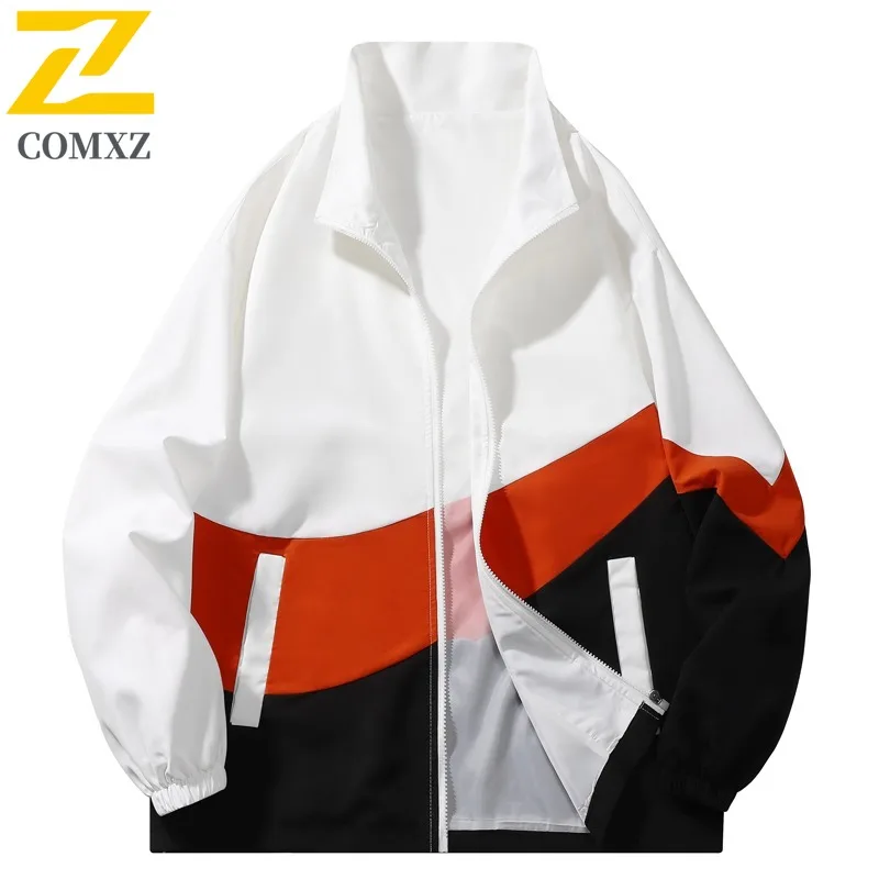 

COMXZ Mens Jackets New 2025 Leisure Stand Collar Adventure Lightweight Jacket Outdoor Climbing Lightweight Autumn Wear