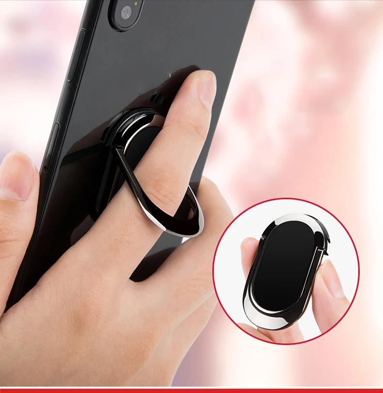 Finger Ring Holder Stand Grip 360 Rotating For Mobile Phone Car Magnetic Mount Phone Back Sticker Pad Unniversal Bracket