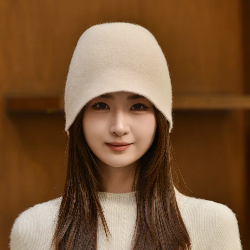 

High quality 100 cashmere hat winter warm knitted ear protection hat suitable both men and women casual hat solid color soft hat