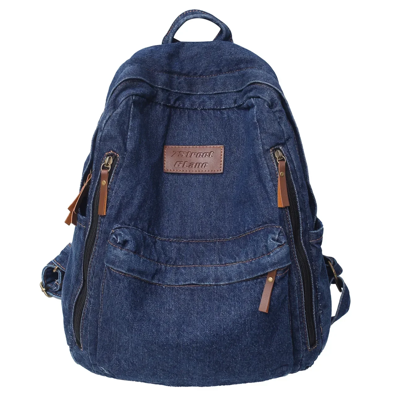 Denim Fashion Backpacks for School Trend Student Jeans Bag Multi Pockets Large Capacity Rucksack Mochila De Escola Feminina 2024