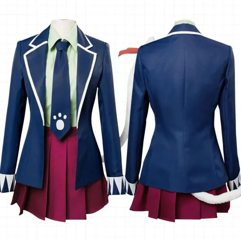 Anime Fairy Tail Final Season Carla Human Form Cosplay Kostium Uniform Kurtka Halloween Kostiumy karnawałowe dla kobiet dziewcząt