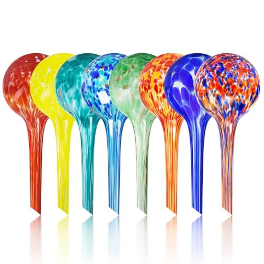 

Plant Watering Globes - Self Watering Globes for Indoor and Outdoor Plants - Multicolored Automatic Glass Watering Bulbs for Da