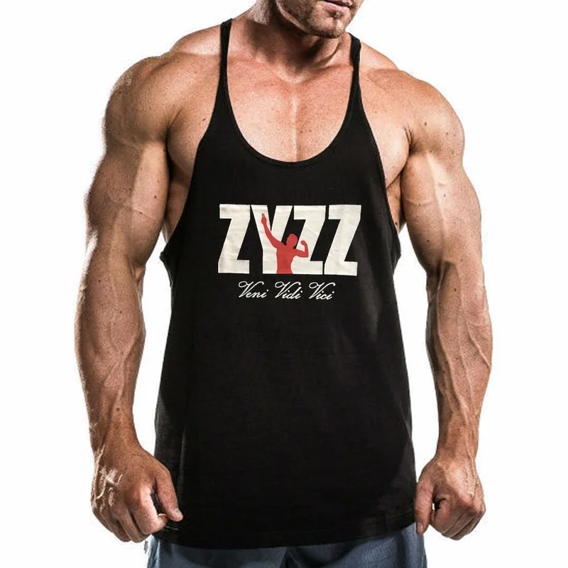 

2025 Men's Fitness Gym Sleeveless I-shaped Vest Sports Casual Comfortable Loose Men's Top Fitness Clothing Vest T-Shirt