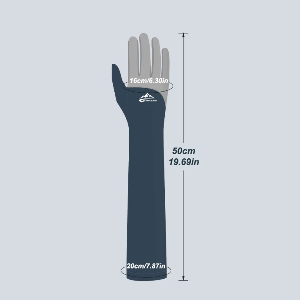 Mangas finas de seda helada para hombre, protección solar, transpirables, cubiertas de brazo largo de verano, mangas de brazo Anti-UV de secado rápido con absorción de sudor