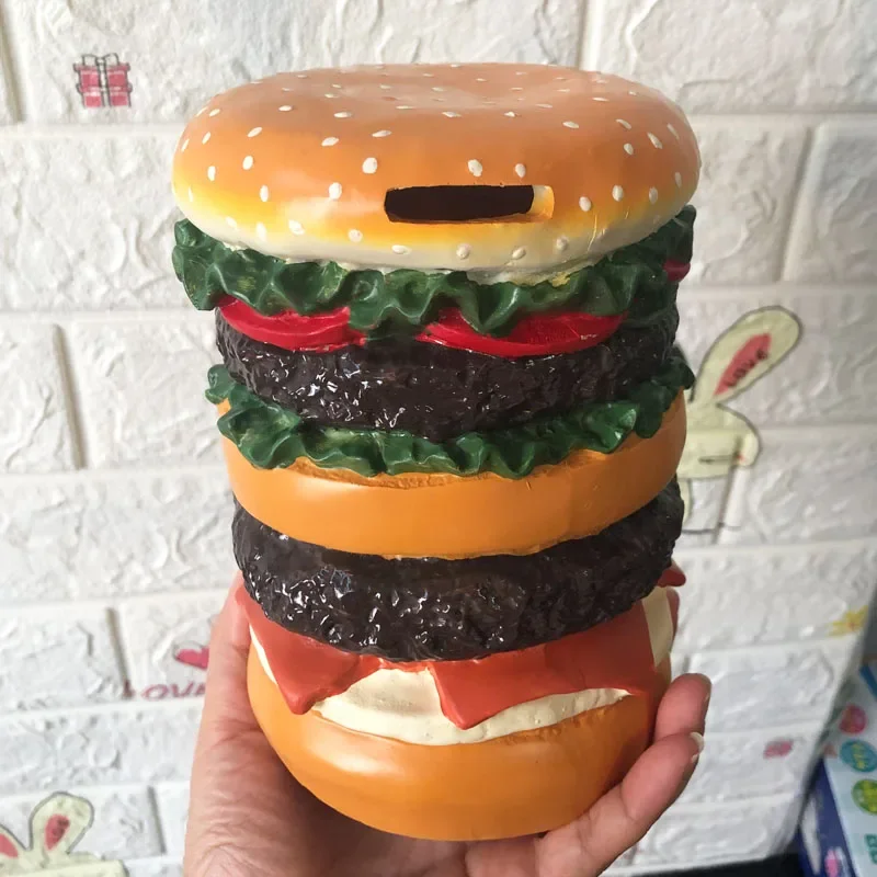 Fast food, french fries, hamburgers, money storage tanks, vintage desktop decorations, creative birthday gifts hamburger cups