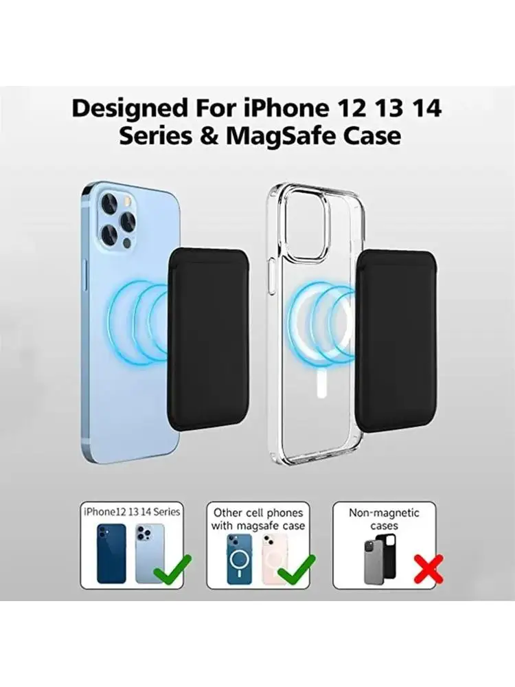 Etui na karty magnetyczne do portfela, do iPhone 18 17 16 13 15 14 Pro Max, do Samsunga, Xiaomi, skórzana torba do Magsafe, z pudełkiem i osłoną — 2