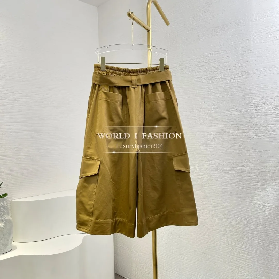 캐주얼 카키 작업복 반바지 2025 신상 여성용 내구성