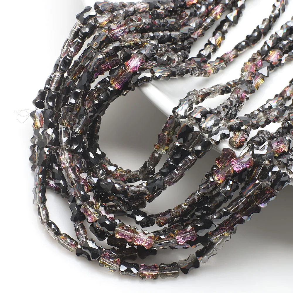 30 Stück Kristallglasperlen, 8 x 10 mm, facettierte Abstandshalter-Slubform für DIY-Schmuckherstellungszubehör, einschließlich Armbänder und Ohrringen
