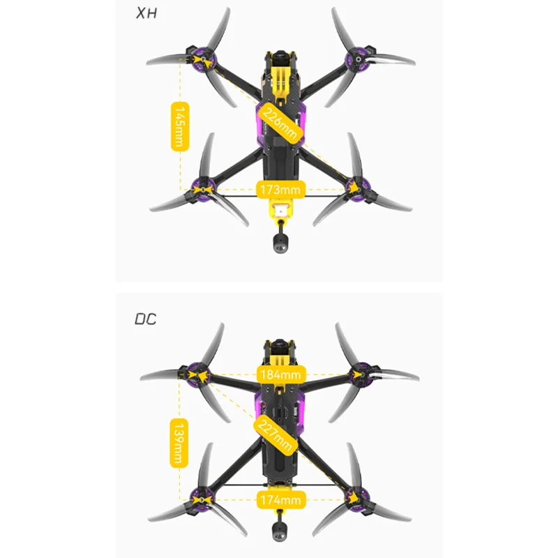 SpeedyBee Mario5 Dron FPV DC/XH O4 Air Unit Pro 5-calowy F405 V4 ESC BLS 55A Zestaw Zasilający do Drona DIY FPV, Prezent na Urodziny dla Chłopca