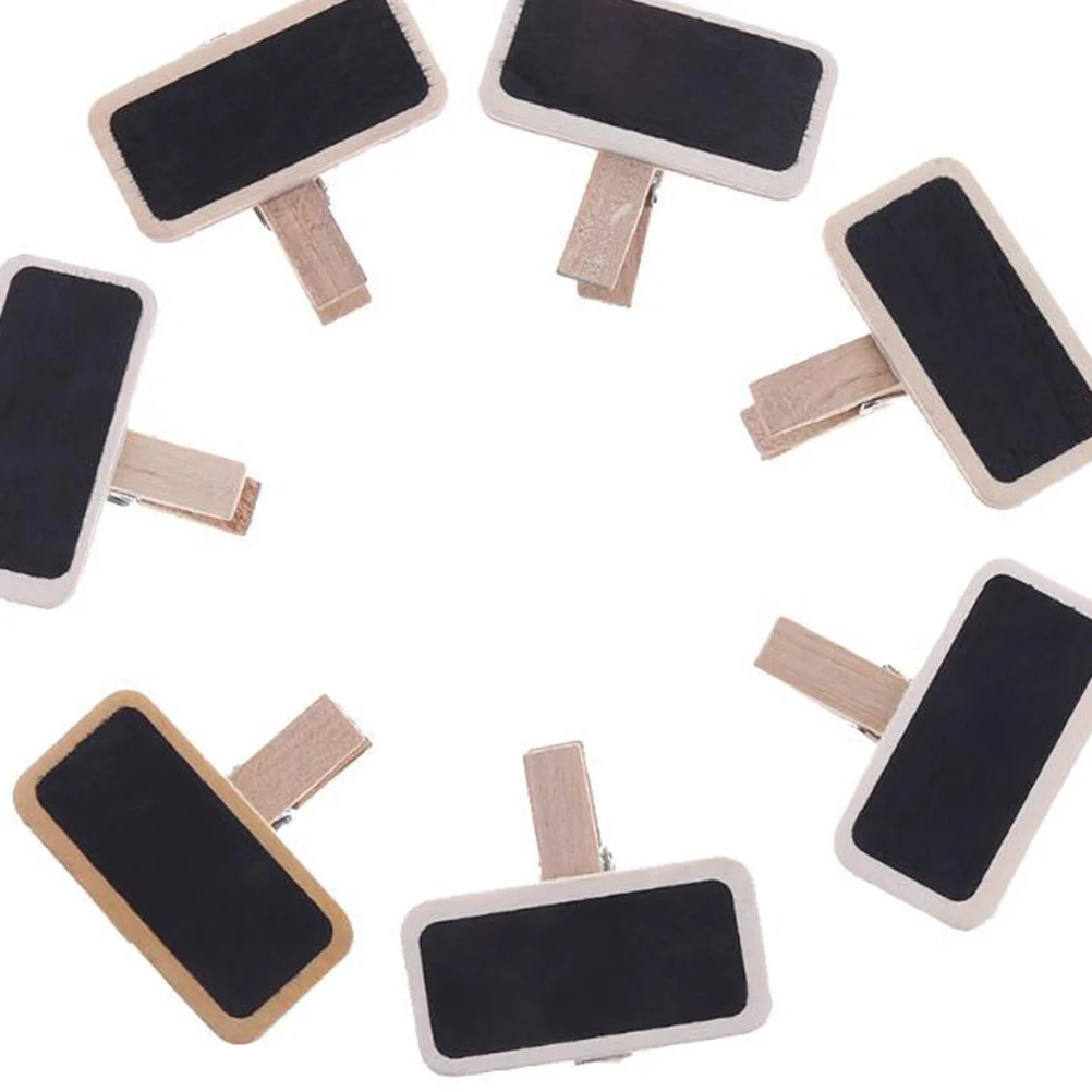 50 قطعة مقاطع السبورة الصغيرة خشبية صغيرة السبورة رسالة لوحات قابلة لإعادة الاستخدام قابل للمسح لحفلات الزفاف الحرف زينة الحفلات