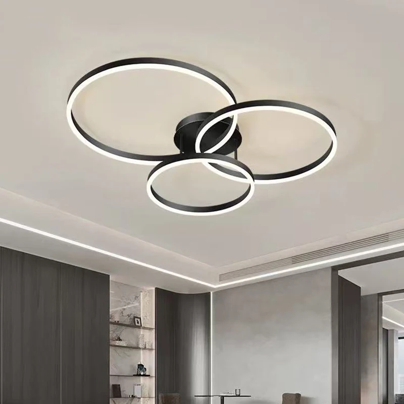 Modern LED Chandelier Minimalist Surface Mounted Pendant Light for Living Room Bedroom Kitchen Home Ceiling Lighting Fixture