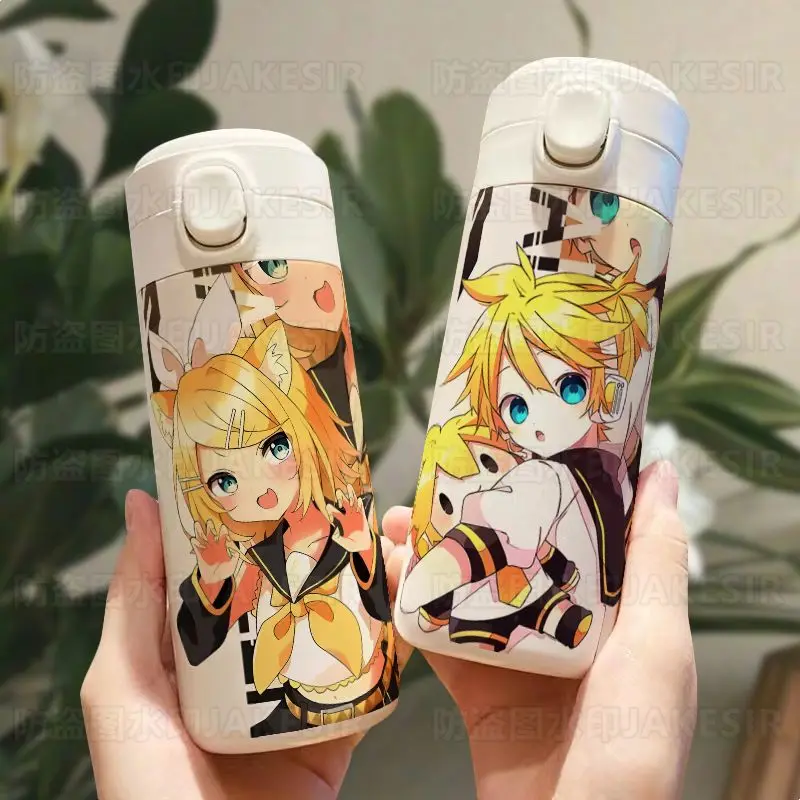 

Термос Hatsune Miku: Милая и модная кружка из нержавеющей стали с откидной крышкой, большая емкость, портативная, подарок в стиле каваи