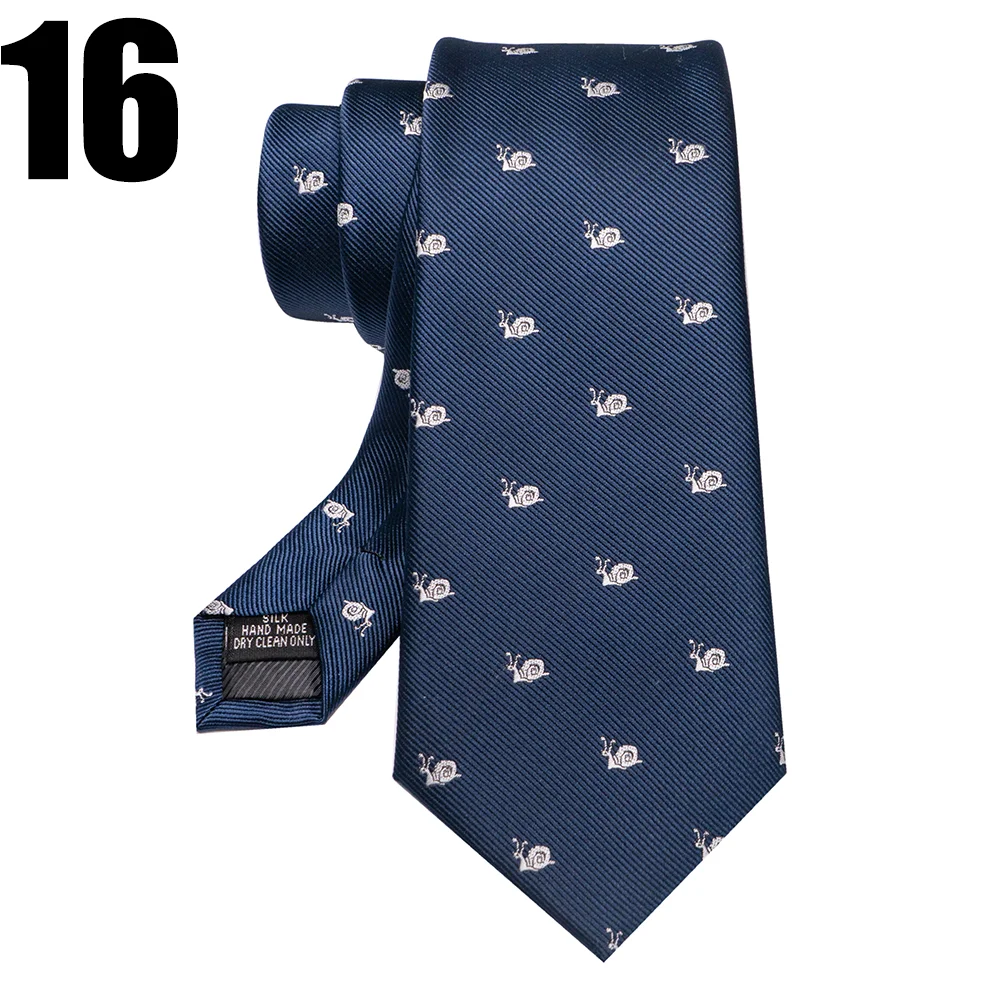 EASTEPIC 8 cm rot-blaue Jacquard-Krawatten für Herren, Herren-Krawatte, hochwertiges Accessoire, Geschäftsgeschenk, Fuchs, Drache, Flamingo, Schnecke, Ente, Tier – Detail 34