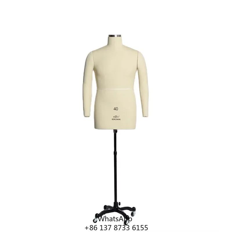 Fiberglass Male Half Body Tailoring Dress Dress Design Form Mannequin With Arms