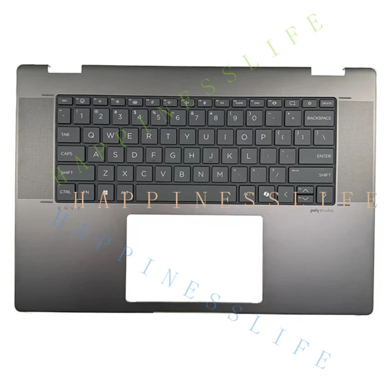 Y... New Palmrest Upper Case US Backlit Keyboard For HP Envy x360 16-ad 16-ac 2-in-1