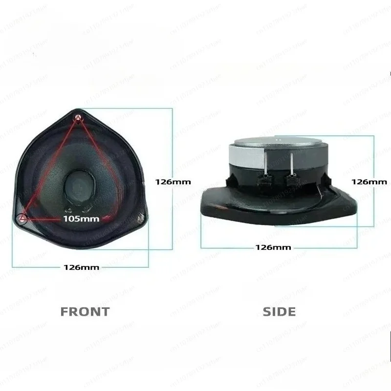 

4.5" Triangular Plastic Audio Shell 802 Model, Universal Mid Low Frequency Speaker Box