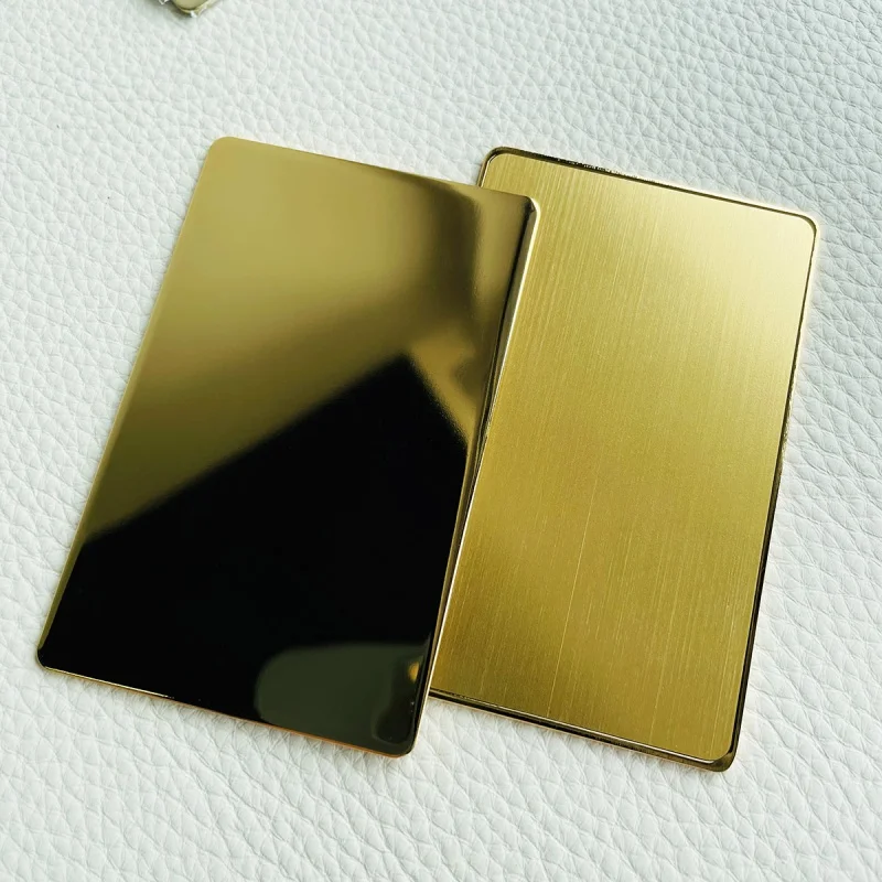 Custom Luxury 24K gold plated stainless steel made Metal NFC RFID card for VIP or Business card