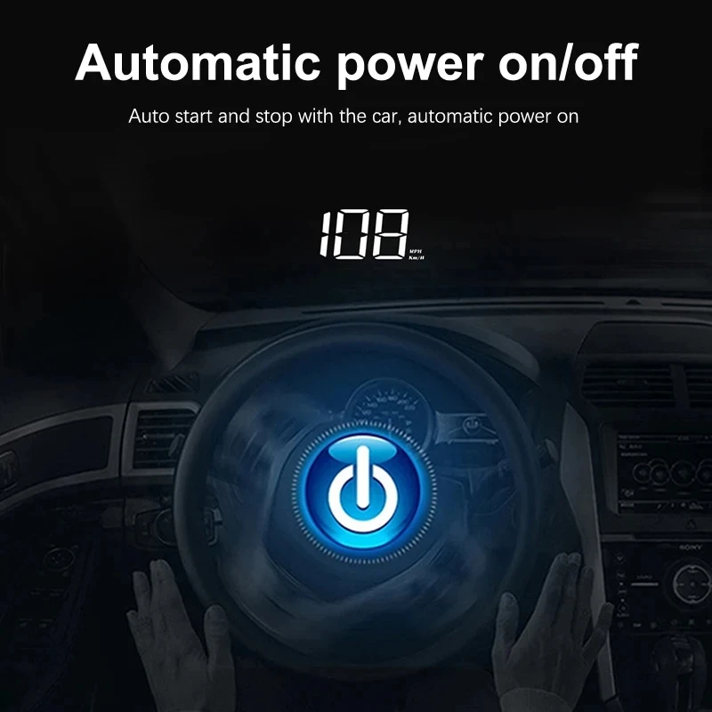 Prędkościomierz samochodowy Xiaomi HUD Head Up Display Cyfrowy miernik prędkości GPS Kompas Wielofunkcyjny automatyczny projektor na przednią szybę samochodu
