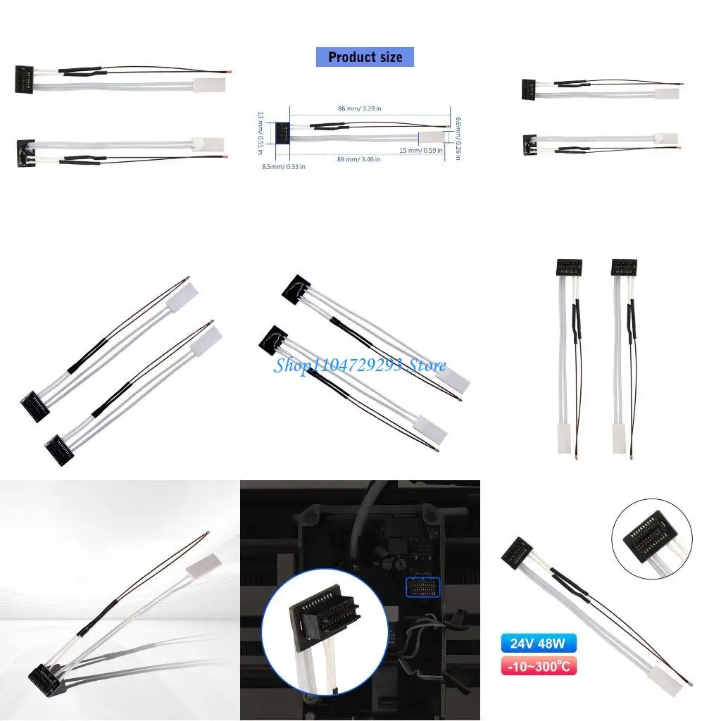 

Y2GD 2 шт./компл. аксессуары для 3D-принтеров термистор Hotend Quick 24 В 48 Вт запасная часть нагревательной трубки для P1P