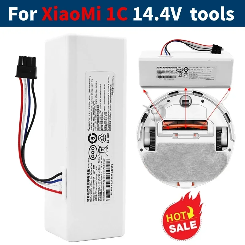 

14.4V 12800mAh Battery Replacement Lithium Battery for XIOMI Mijia Mi Sweeping Mopping Robot Vacuum Cleaner 1C Battery