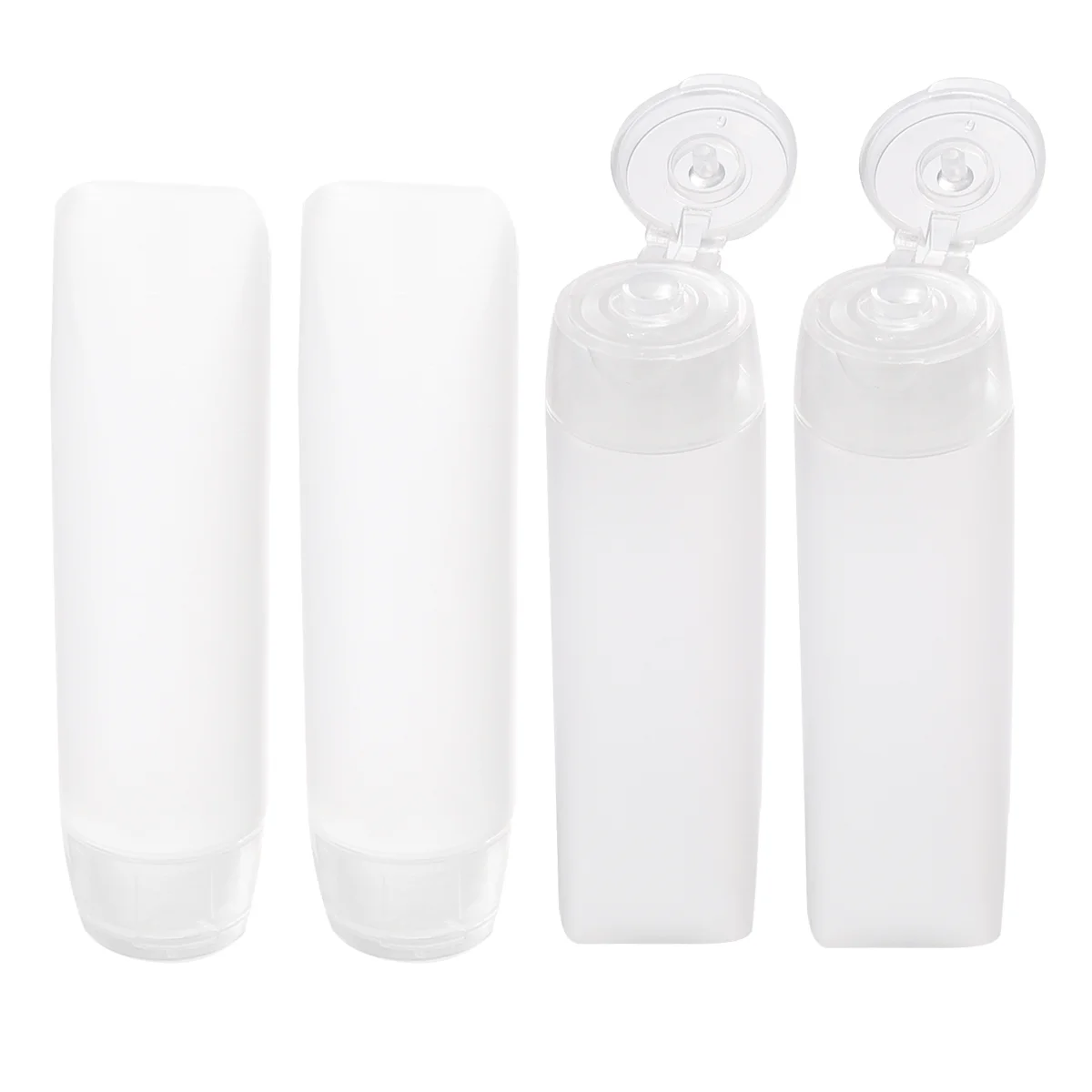 Dispensador de contenedor de almacenamiento exprimido vacío, botella de tubo de cosméticos recargable con para uso en viajes, 30ML, 4 Uds.