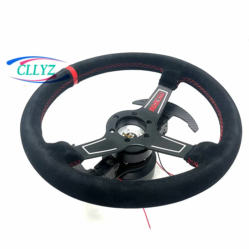 Carbon Fiber Paddles Drift Racing Sport Steering Wheel Universal Simulation Concave Car Sport Steering Wheel Shift Paddles