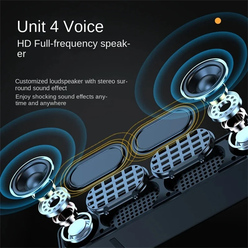 B34B-Bluetooth Subwoofer Soundbar TV Audio Wall Computer Speaker Home Theater Music Wireless Bluetooth Speaker