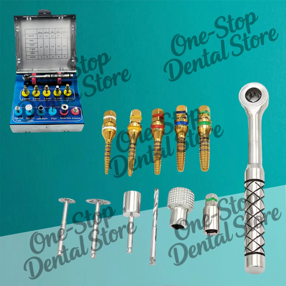 

Dental Bone Expansion Kit with Splitting Compression Instruments for Implant Surgery and Sinus Lift Procedures