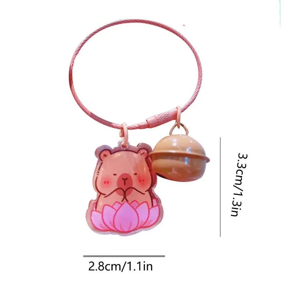 Porte-clés en acrylique Capybara, sac mignon, chiot créatif, décor de sac à dos