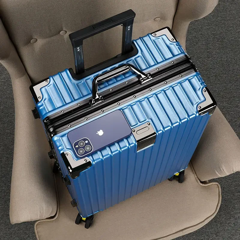 Aluminum Frame Suitcase Boarding Cabin Rolling Luggage Trolley Case Password Suitcases on Wheels Men and Women