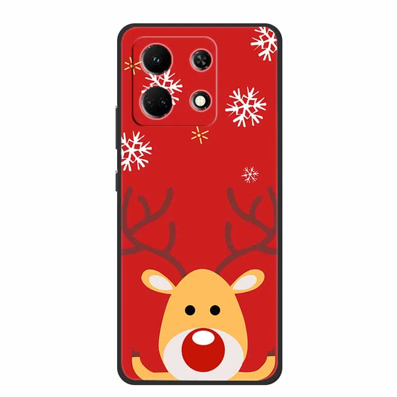 Voor Infinix Note 30 VIP Silicone Soft Case Kerst Achterkant voor Infinix Note 30 VIP X6710 Beschermende Elanden Cartoon Telefoon Shell