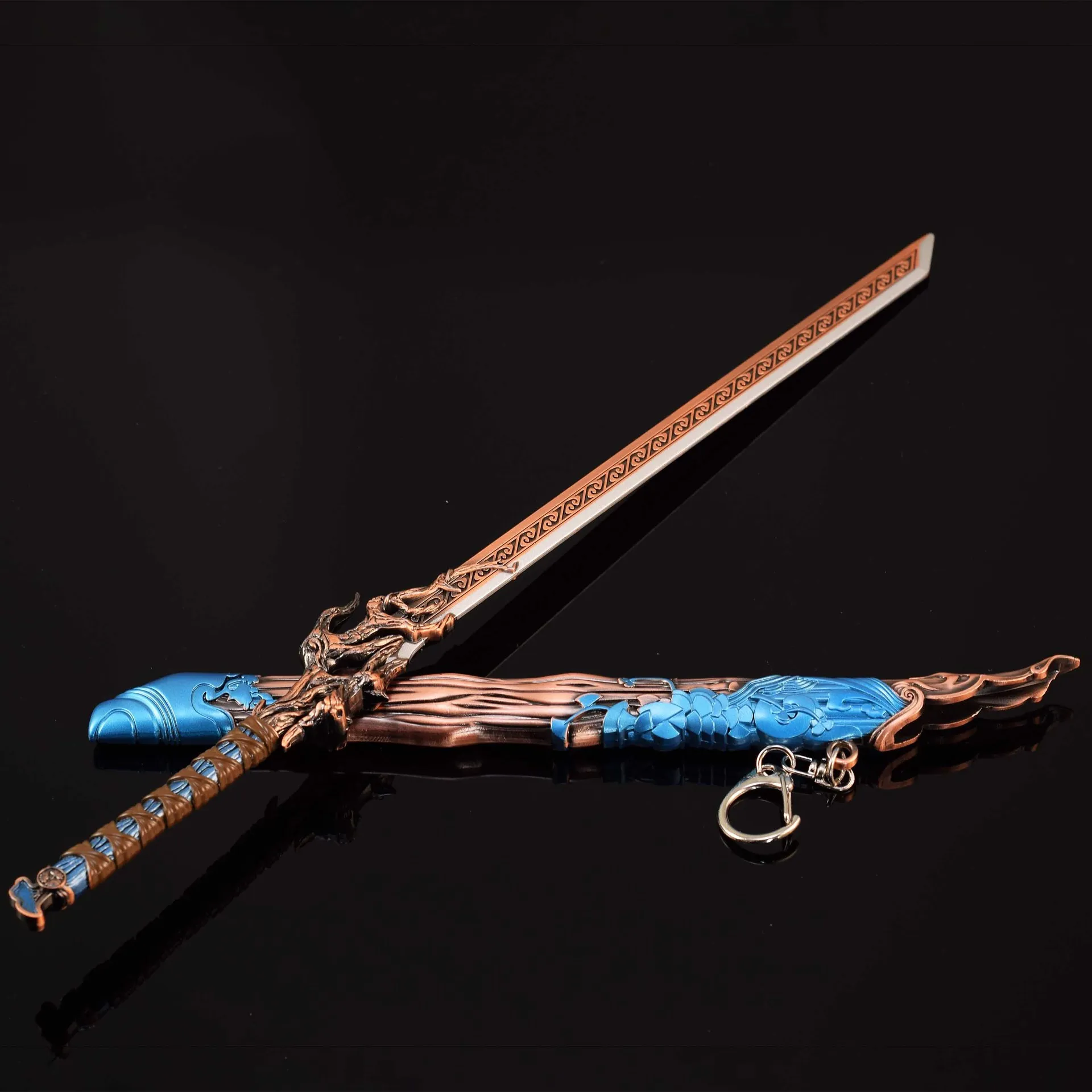 30 cm Meng Chuan Chiaki Klinge Cangyuan Diagramm Anime Peripheriegeräte Vollmetall Qian Qiu Messer Schwert Ornamente Modell Handwerk Sammlung