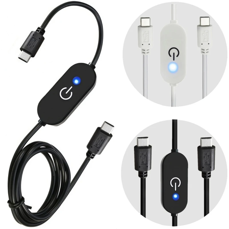 

USB C Switches Cable Touch Dimmer Type C Power Supply for LED Lights Supporting Memory Function and 3A High Drive Output