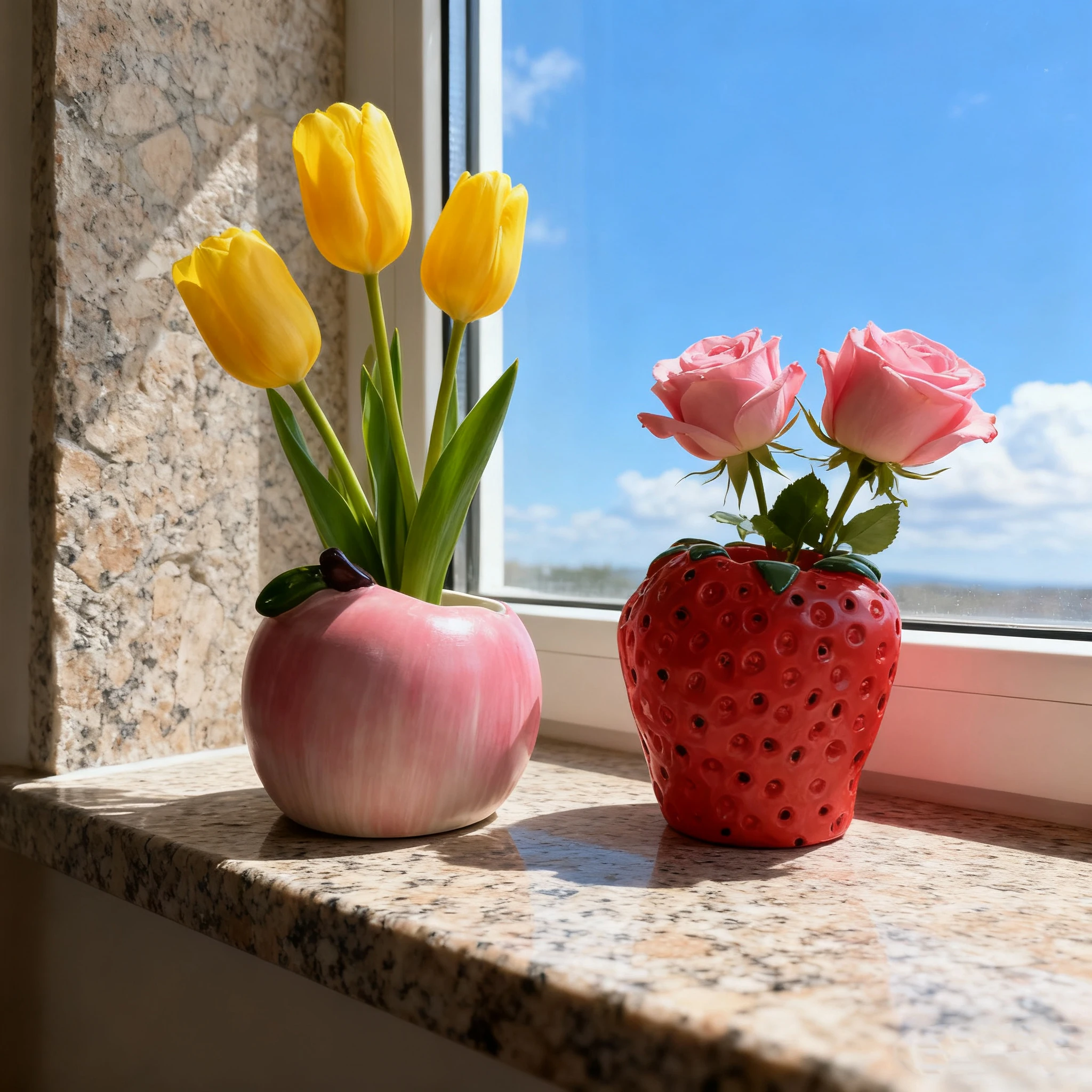 Maceta de Cerámica Rosa Melocotón, Multiusos, para Suculentas y Portaplumas, Decoración para el Hogar y la Oficina