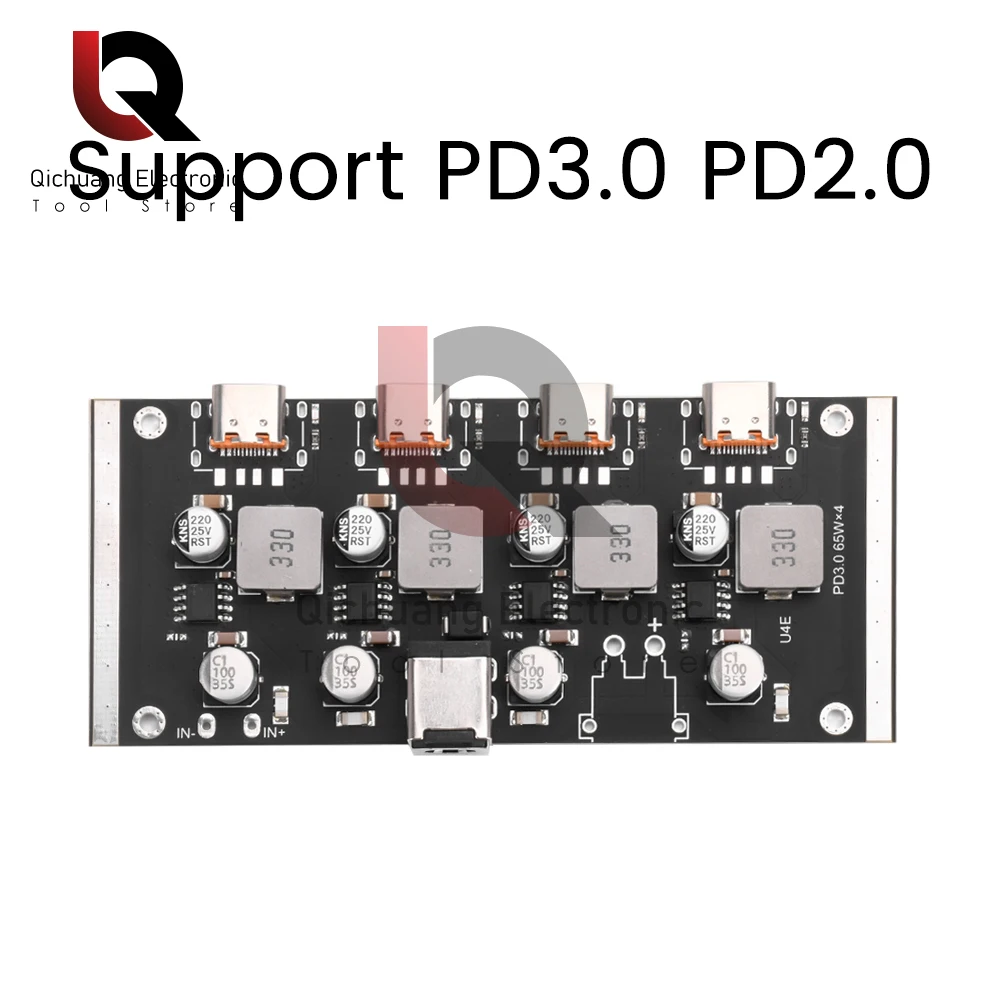 PD65W DC 12-30V 4-drożny moduł szybkiej ładowarki do Apple Huawei Samsung PD3.0/2.0 QC3.0/2.0 FCP AFC Type-C Quick Charging Board