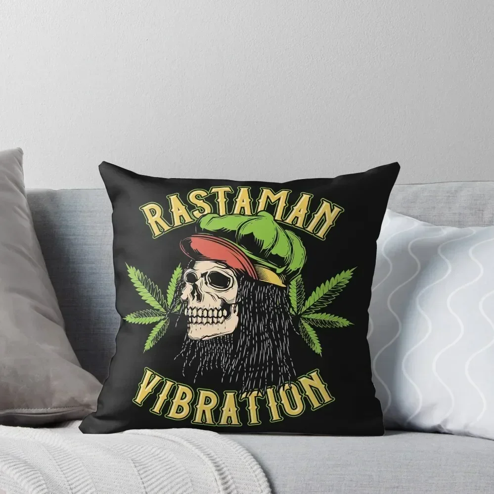

Skull rastaman vibration reggae Throw Pillow Plaid Sofa Cusions Cover Decorative Sofa Cushions pillow