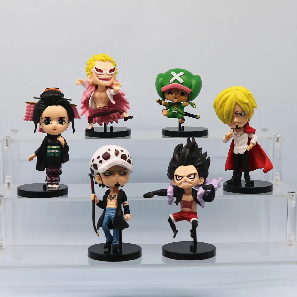 Figurines d'action miniatures One Piece, version Q, dessin animé Luffy, Sanji, Chopper, jouets modèles, intérieur de voiture, accessoires d'ornement de bureau