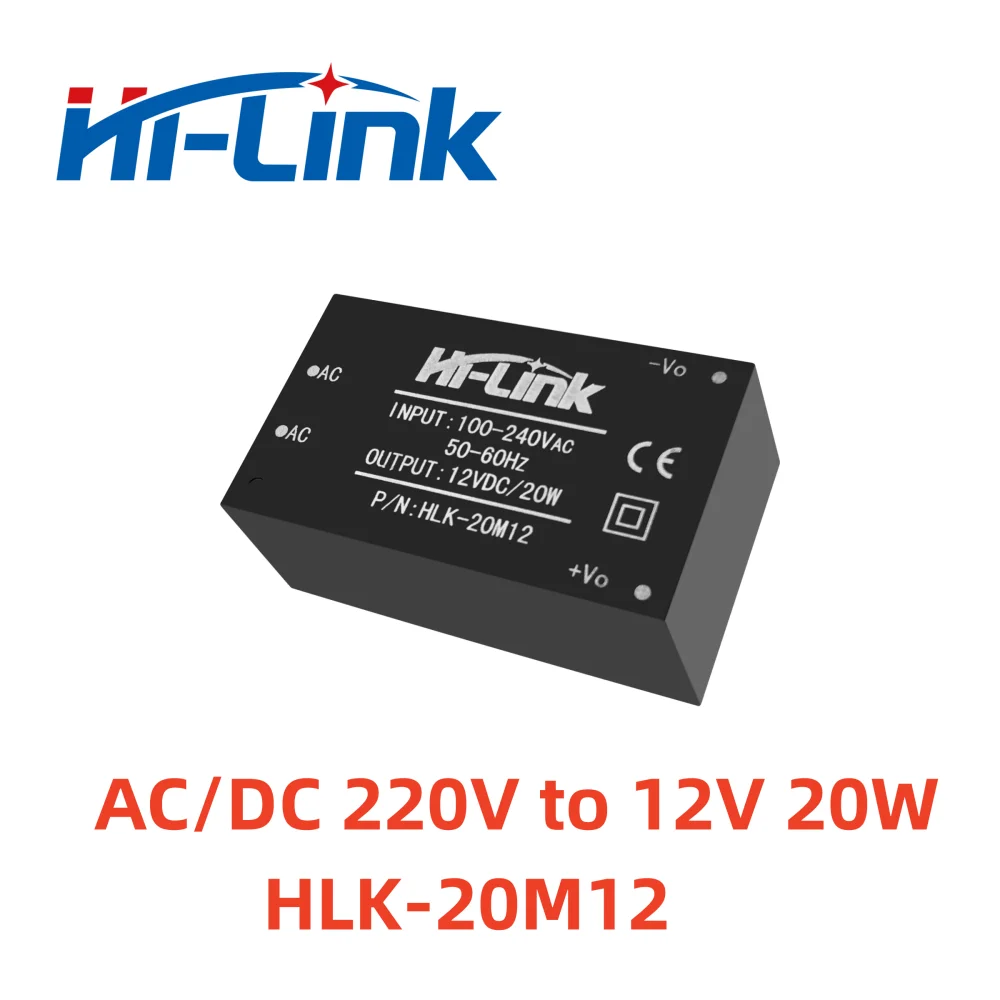 Free Shipping 220V AC Input to 20W 12V DC Output Power Adapter Module Ultra Small HLK-20M12