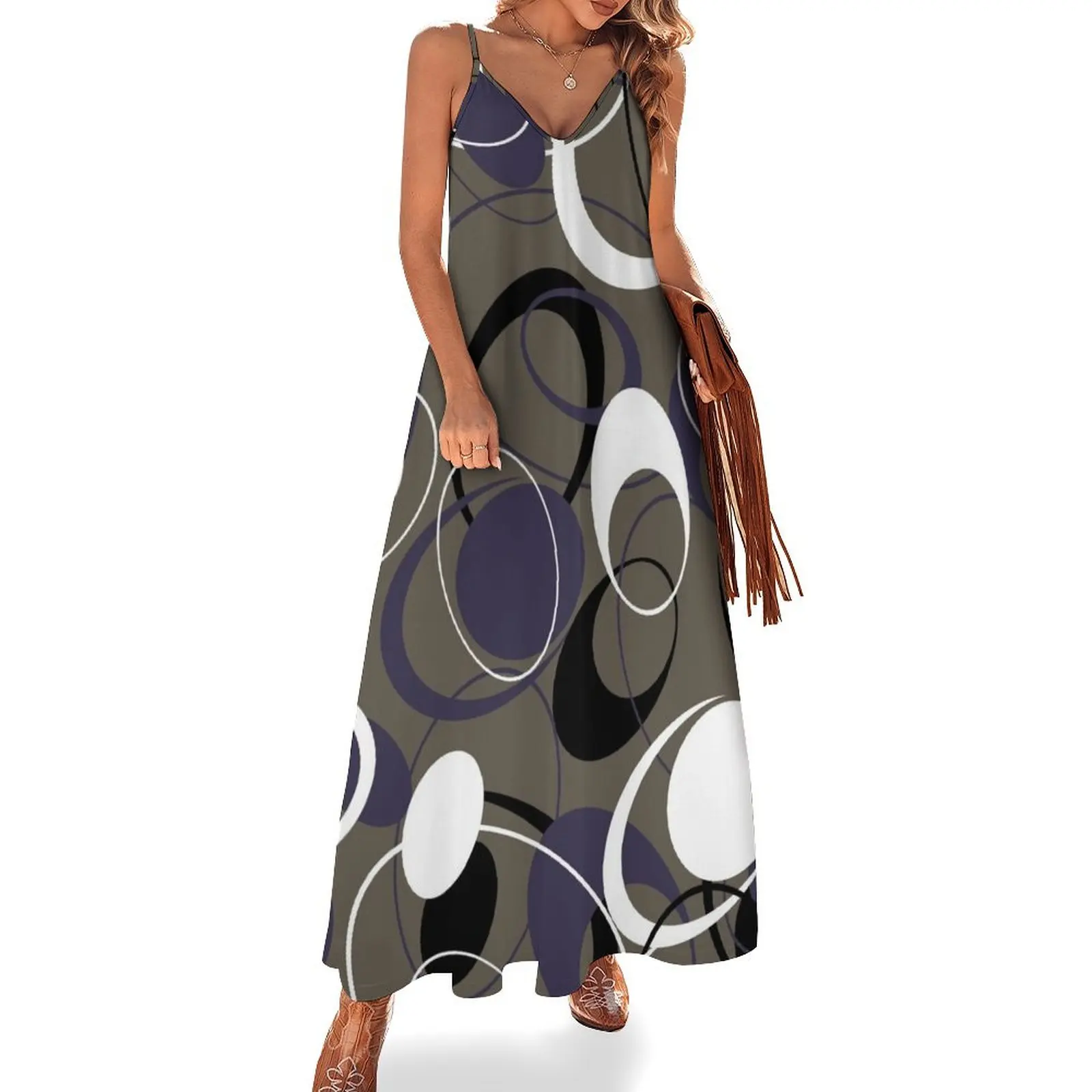 

Retro 60s Ovals Sleeveless Long Dress Dresses gala luxury evening dresses for women 2025 summer women's dress 2025 Dress