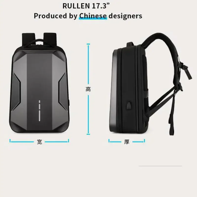 Men\'s Casual Technology Backpack Trendy Hard Shell Computer Bag 17.3 Inch Large Capacity E-sports Multifunctional Computer Bag