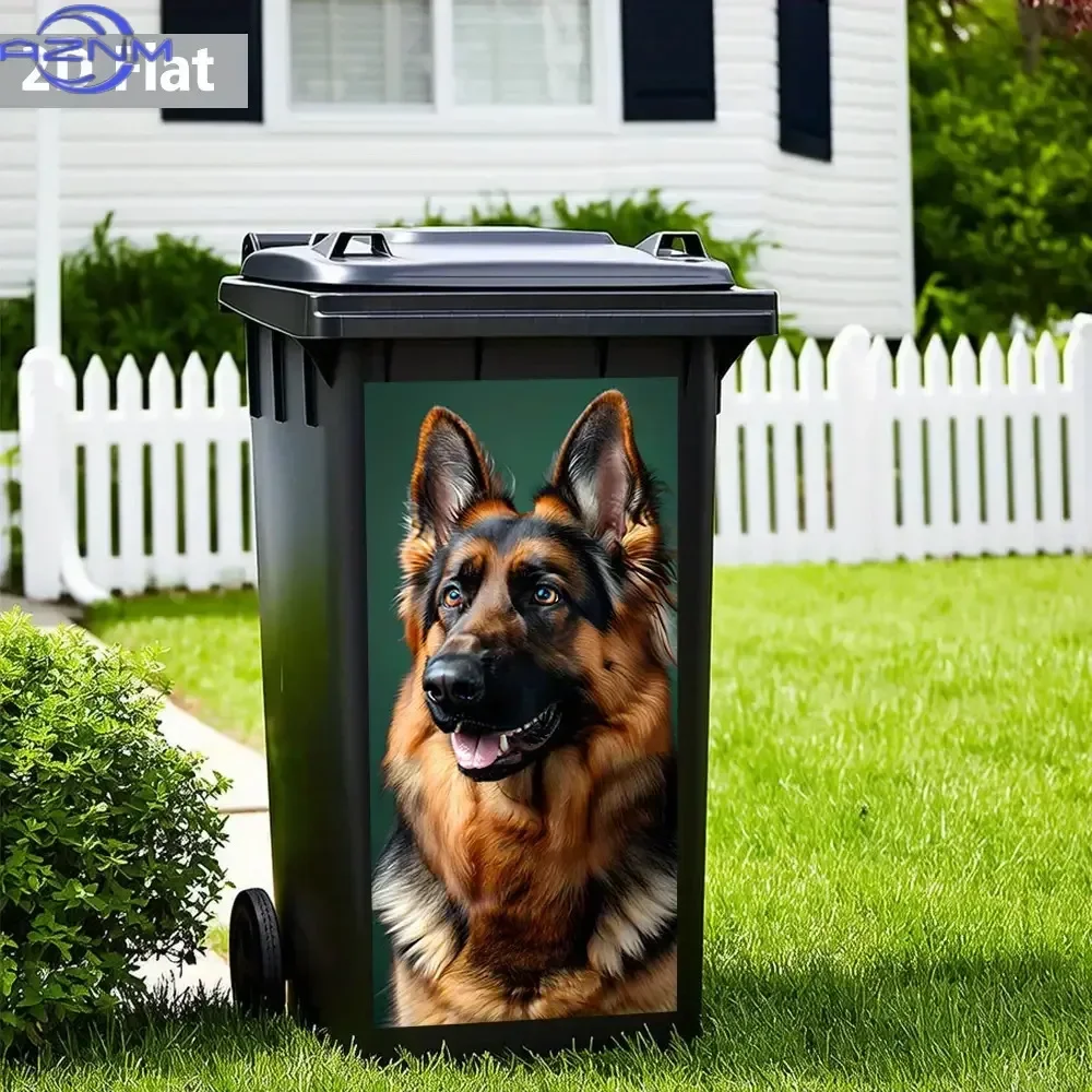 Home Dustbin 2D Printed Decor Ornament Decal Pattern for Garbage Container