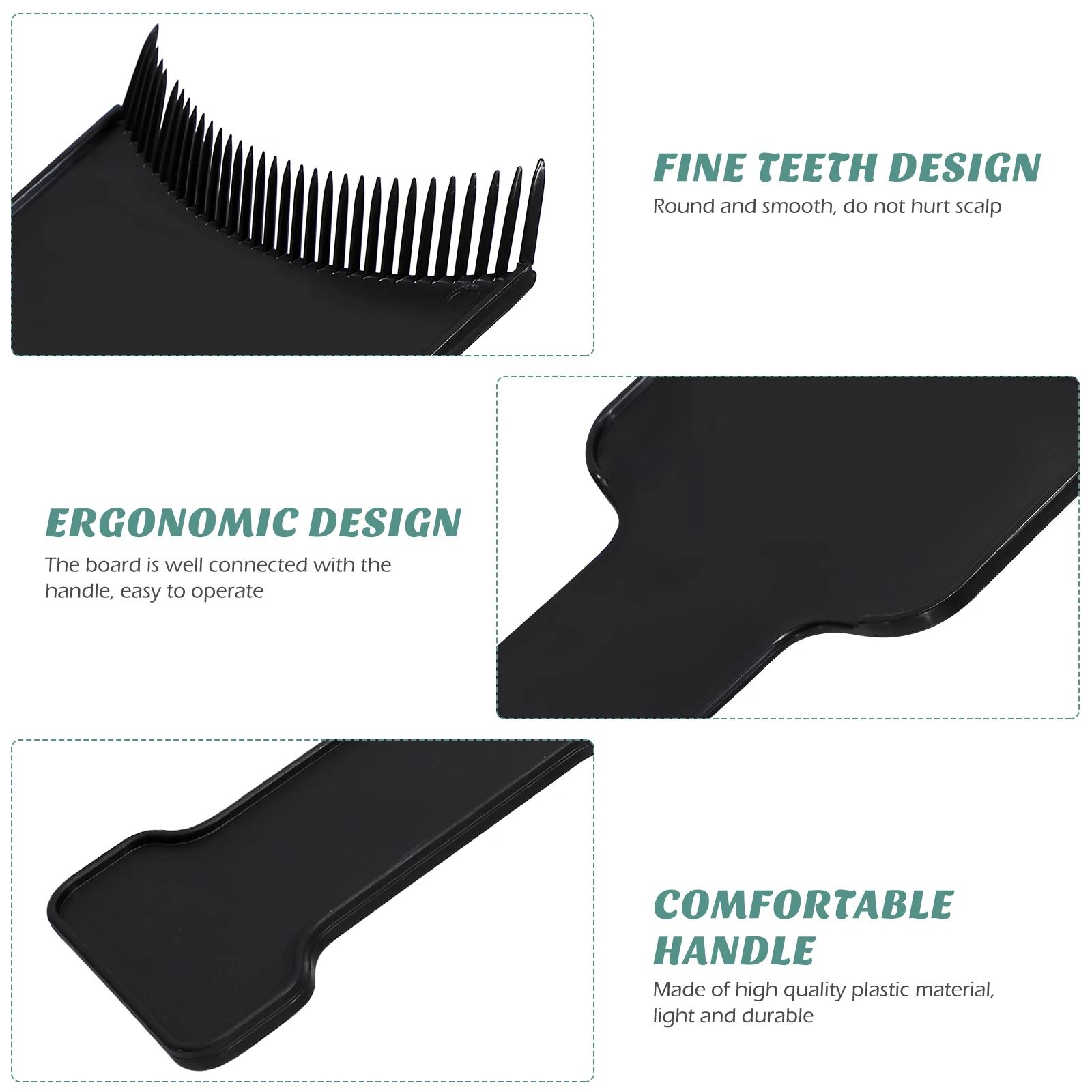 

6Pcs Hair Dyeing Tools Set Curved Plastic Highlighting Plates for Artistic Gradient Color Salon Hair Coloring Kit