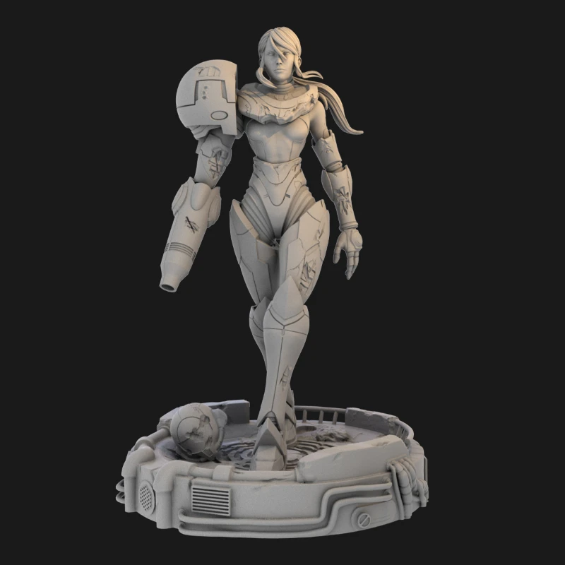 1/24 Scale 90mm Total Height Metroid Diy Resin Figure Assemble Miniatures Model Kit Unassembled and Unpainted Statuettes Toys