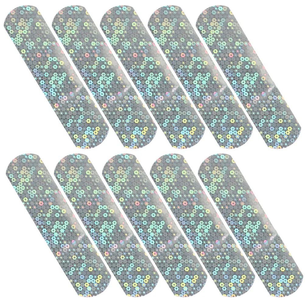 

10Pcs Glitter Cartoon Adhesive Bandages Lovely Wound Protector for Kids Birthday Xmas Aid Portable Convenient