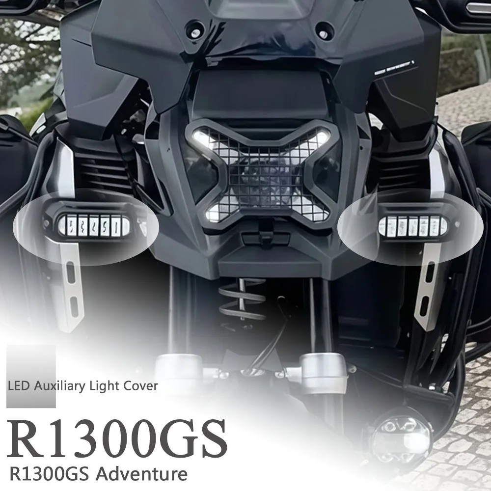 

R1300GS ADV LED Auxiliary Light Cover Lamp Holder Guard Grille Motorcycle Accessories For BMW R 1300 GS Adventure 2024 2025