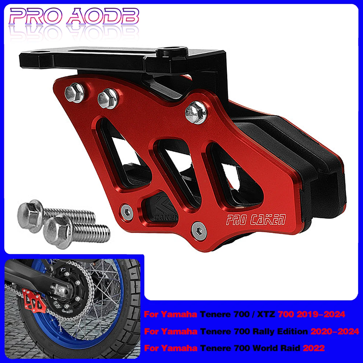 

For Yamaha Tenere XTZ700 700 Rally Edition World Raid Rally Edition 700 World Raid 2019-2024 CNC Rear Sprocket Chain Guide Guard